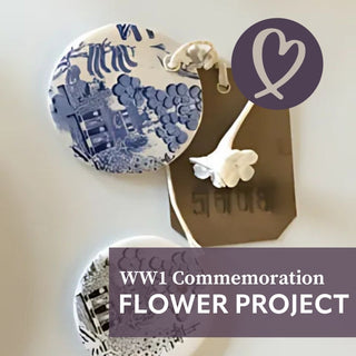 WW1 Commemoration Flower Spode Factory Field Project. The Clay Foundation
